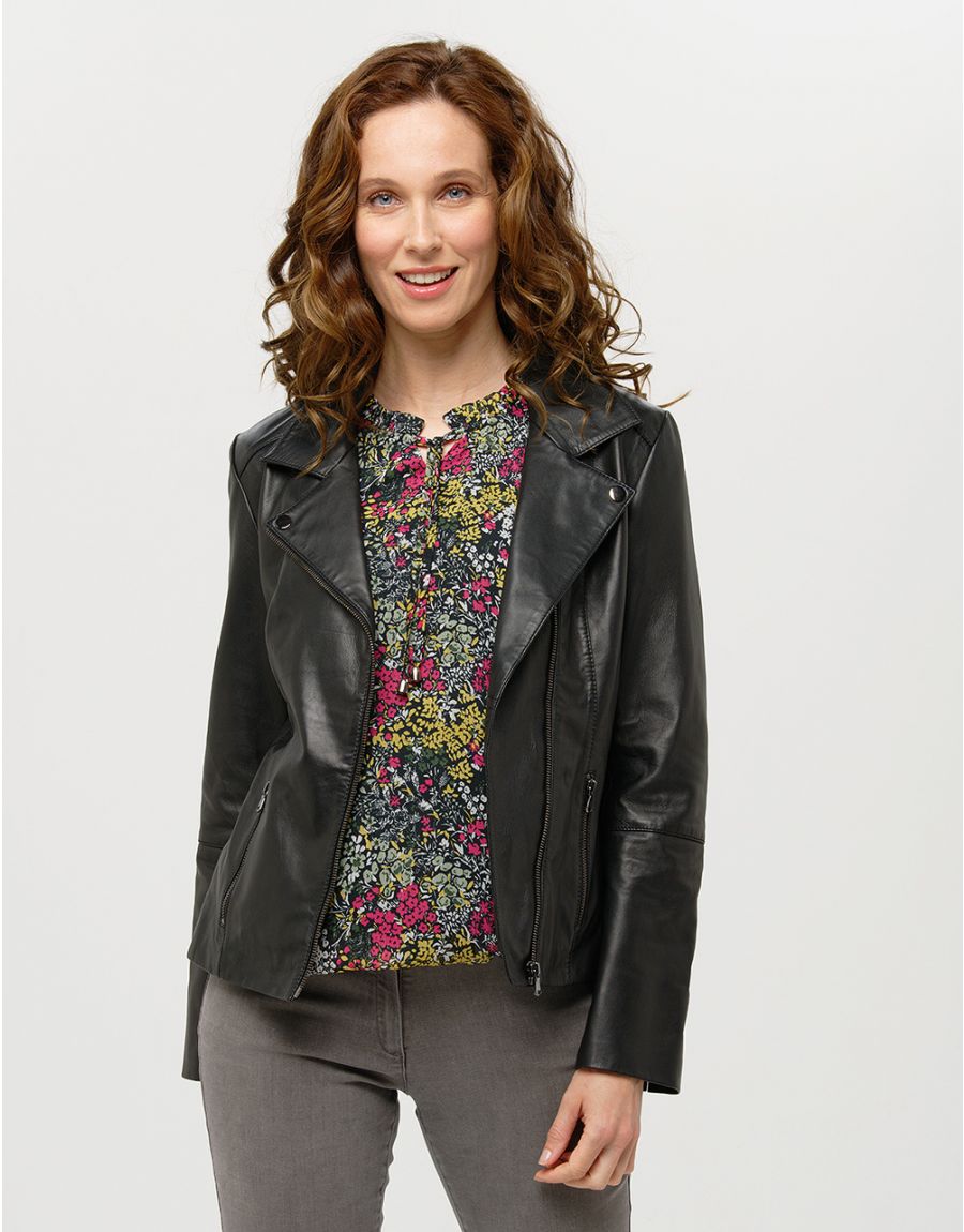 Veste 100% cuir noir