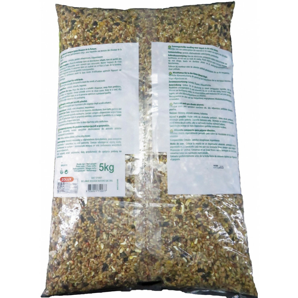 Mélange de graines sac 5kg pour oiseaux de jardin