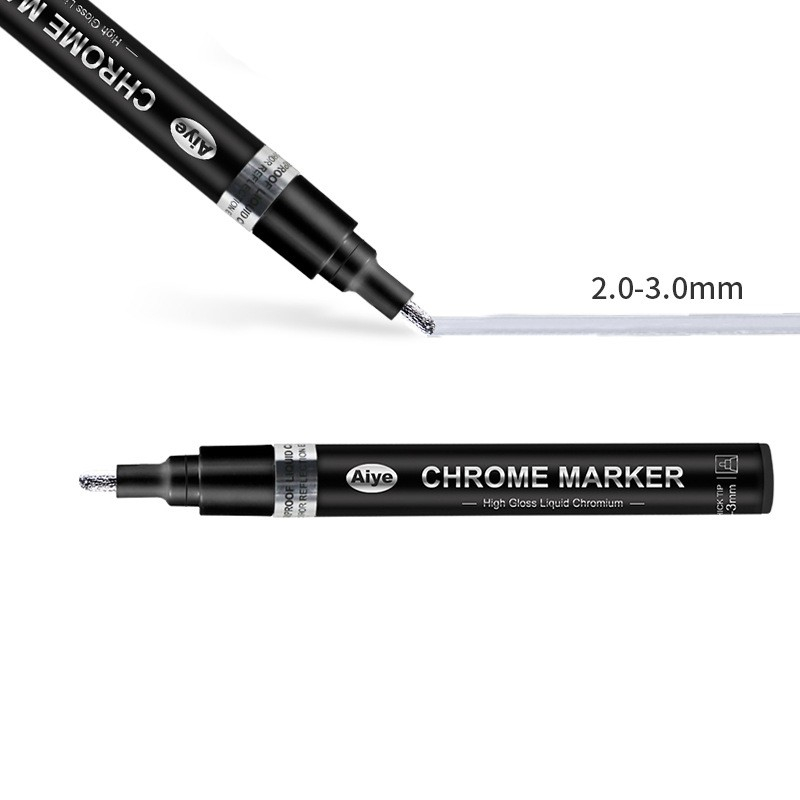 (3er Set) Wasserfeste Flüssig Chrom Stifte Pigmentierte Spiegeleffekt Lack Marker