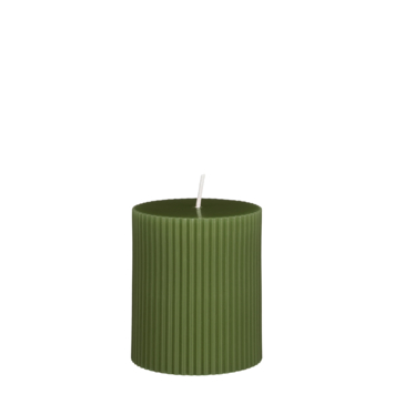 Pilaar kaars donker groen - h8xd7cm
