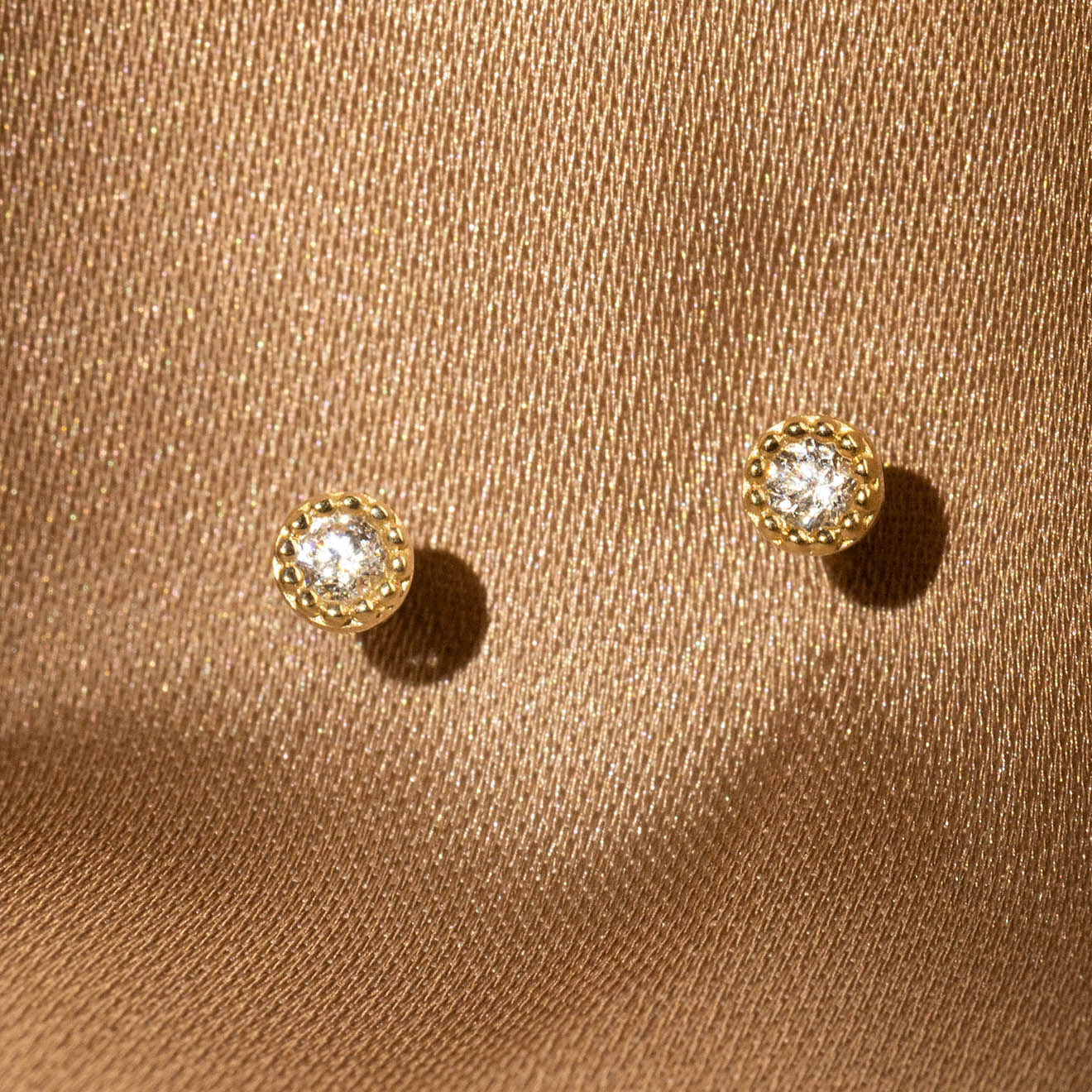 Instant d'Or Boucles d'oreilles Petits Ronds or jaune