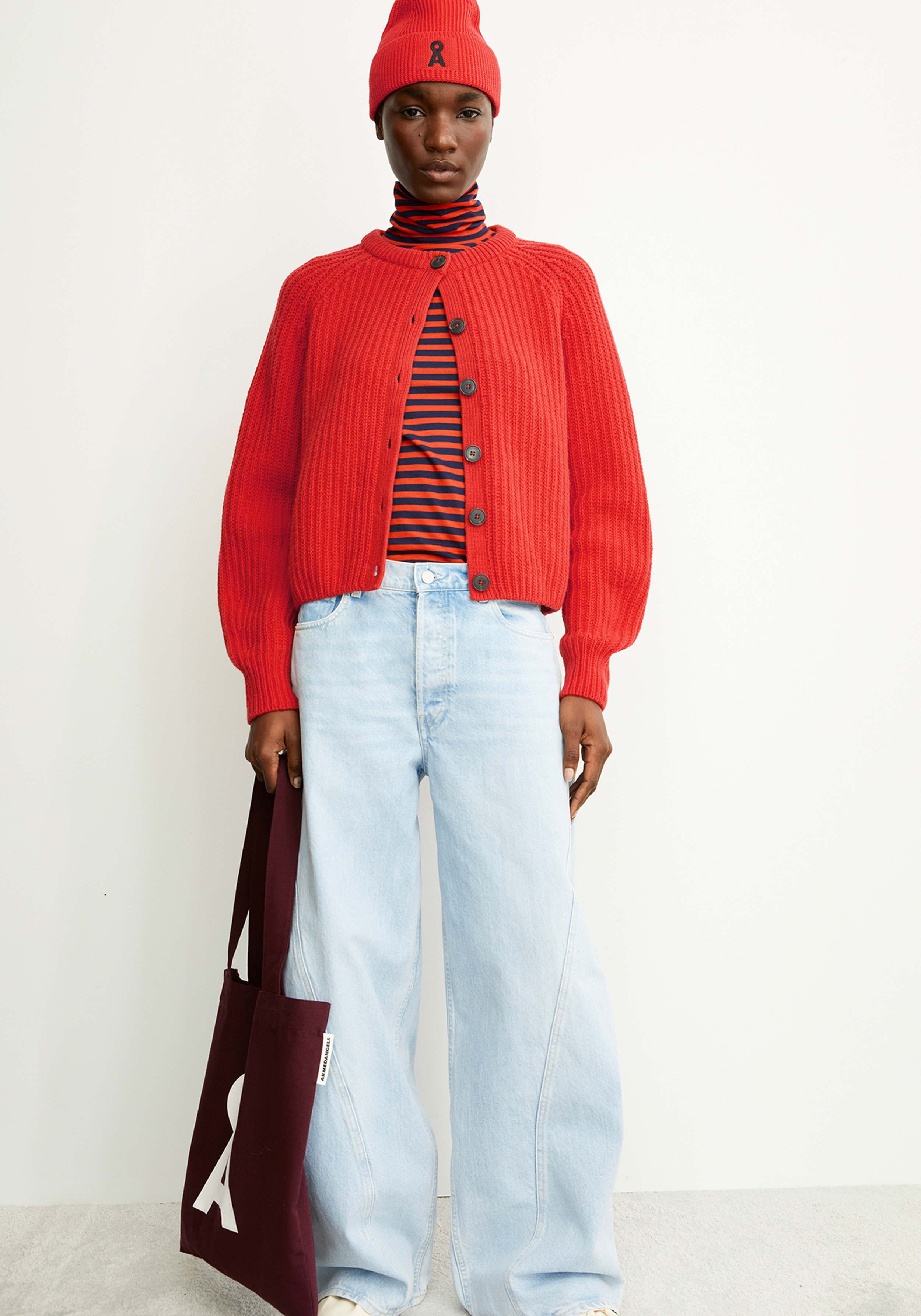 Armedangels Strick-Cardigan Selmaa Candy Apple
