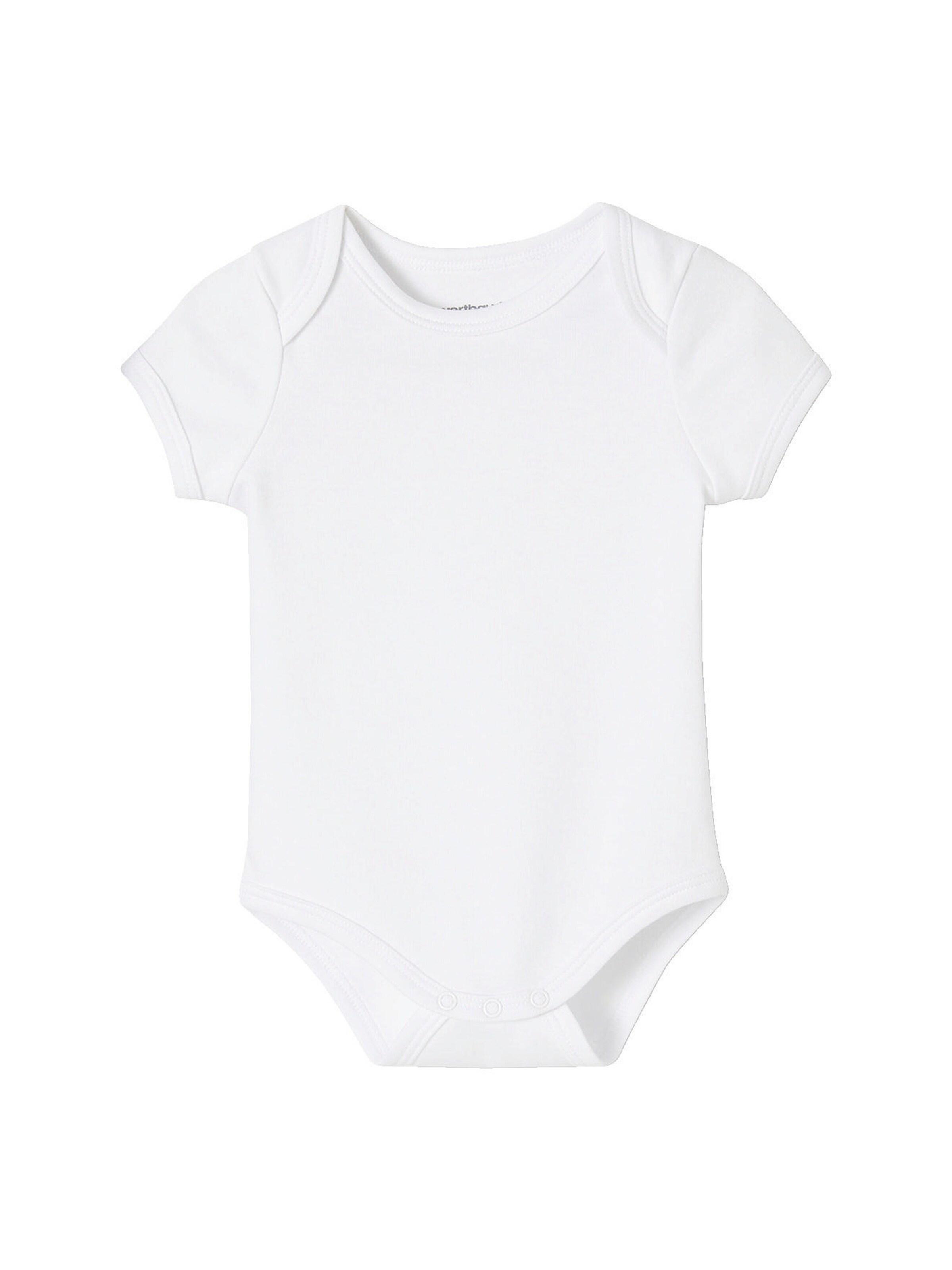Vertbaudet 5er-Pack Baby Kurzarm-Bodys in Schlupfform BASIC pack weiß
