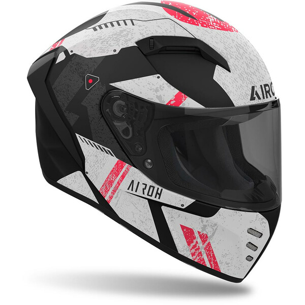 Airoh - Casque Connor Omega Blanc Mat / Noir / Rouge
