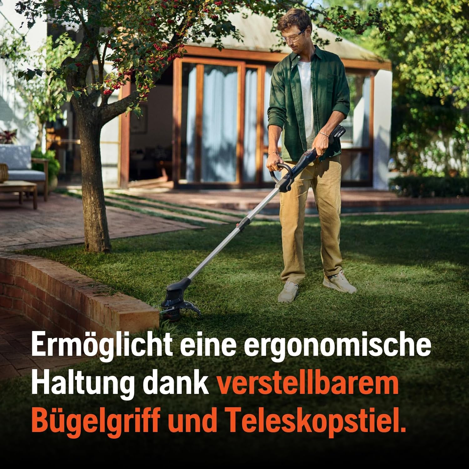 Husqvarna Akku Rasentrimmer Aspire T28-P4A mit 18 V 2,5Ah Akku (P4A 18-B45) und Ladegerät (P4A 18-C70), Elektrischer Rasenkantenschneider mit Faden, Freischneider