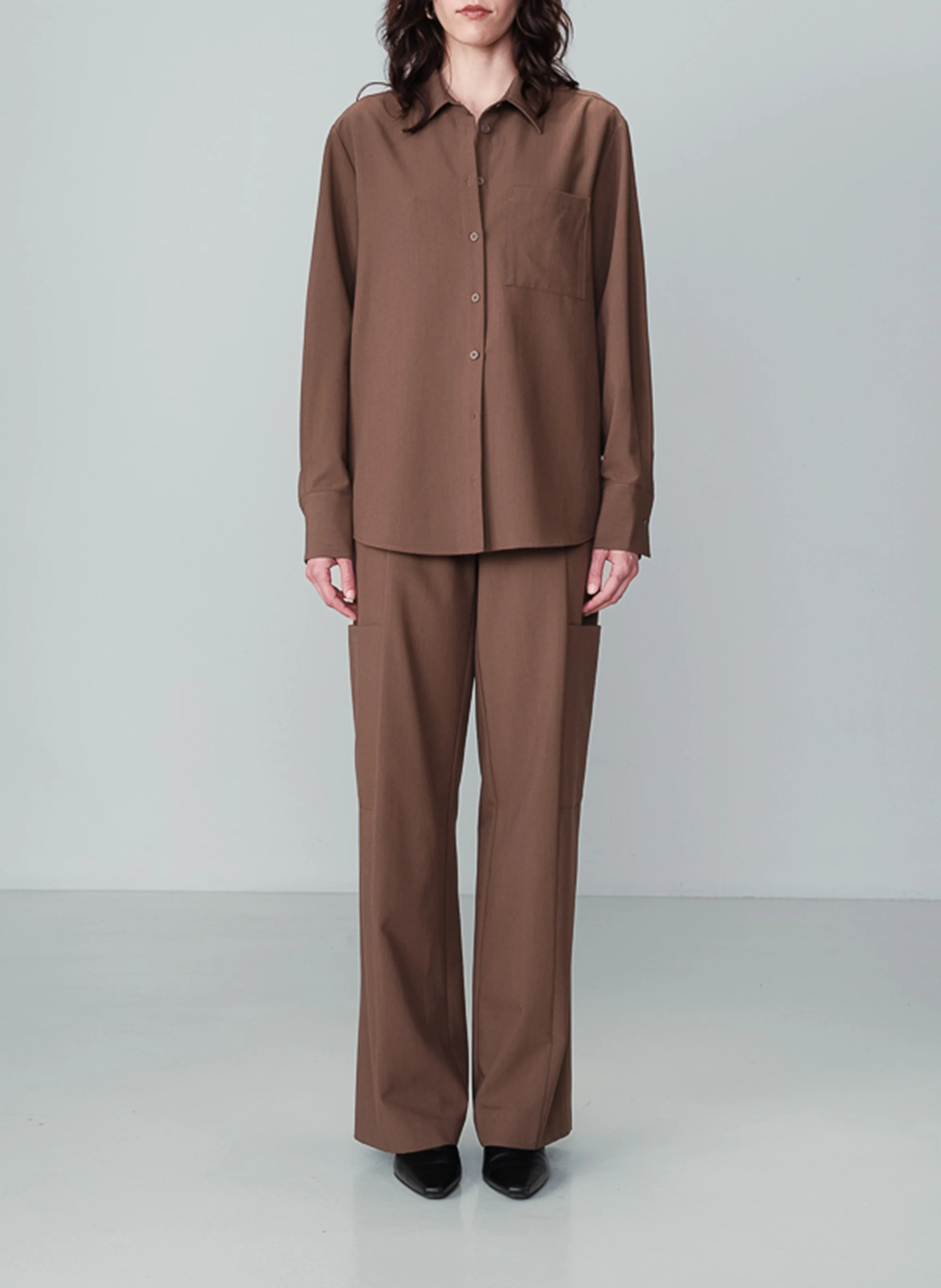 NONO - Chemise droite manches longues | Gris