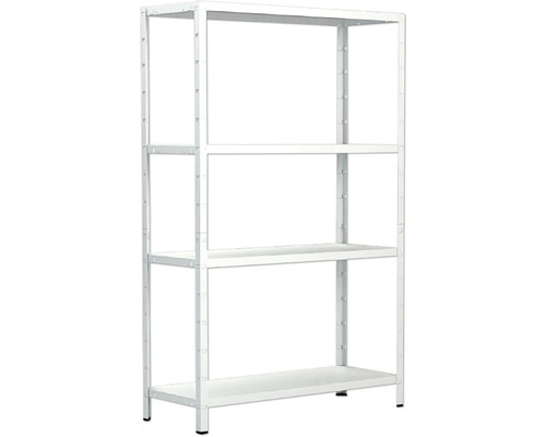Schulte stellingkast, wit, 180x100x40 cm, 4 legplanken, hoekprofielen, draagvermogen 260 kg