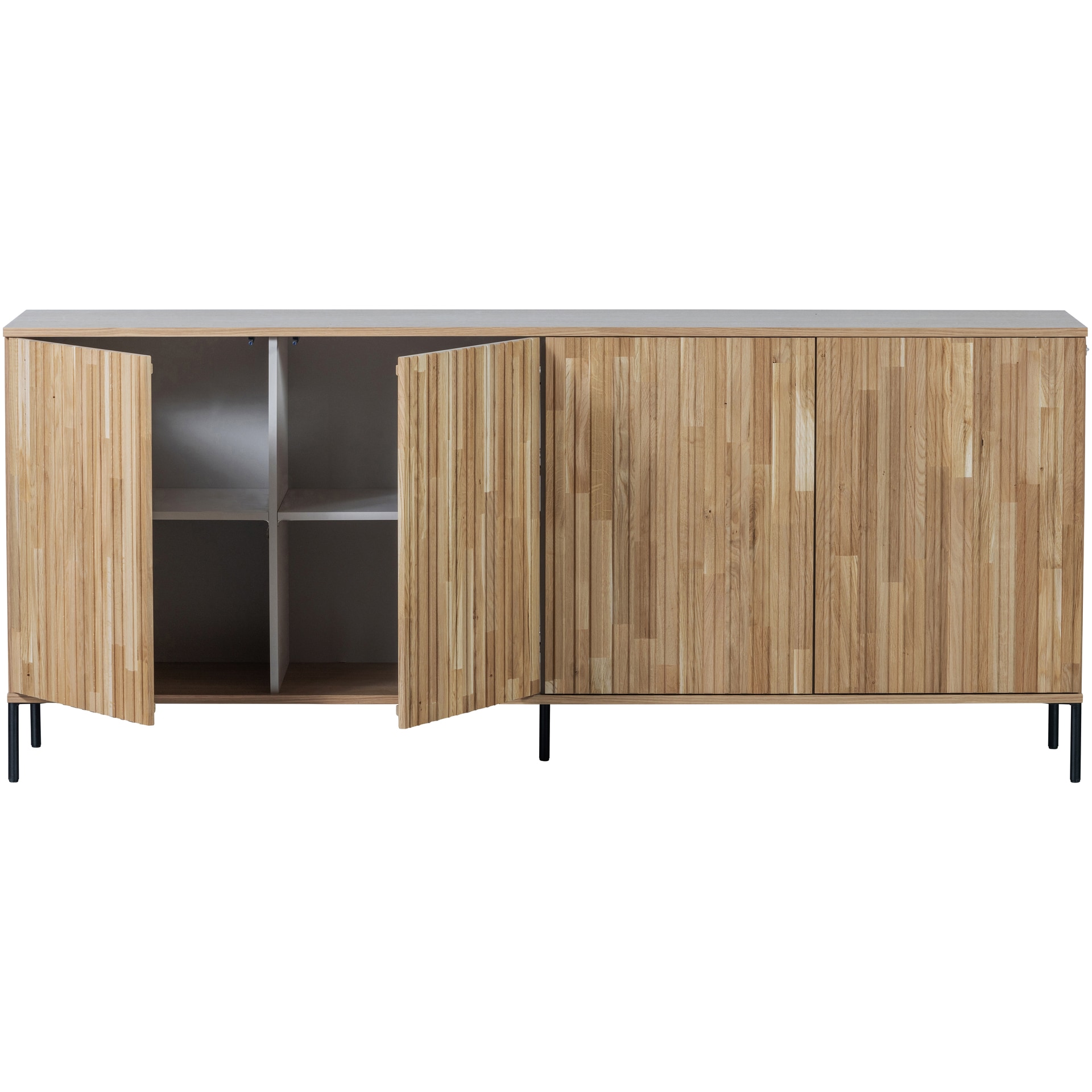 Kommode NEW GRAVURE 200 x 85 cm braun/schwarz