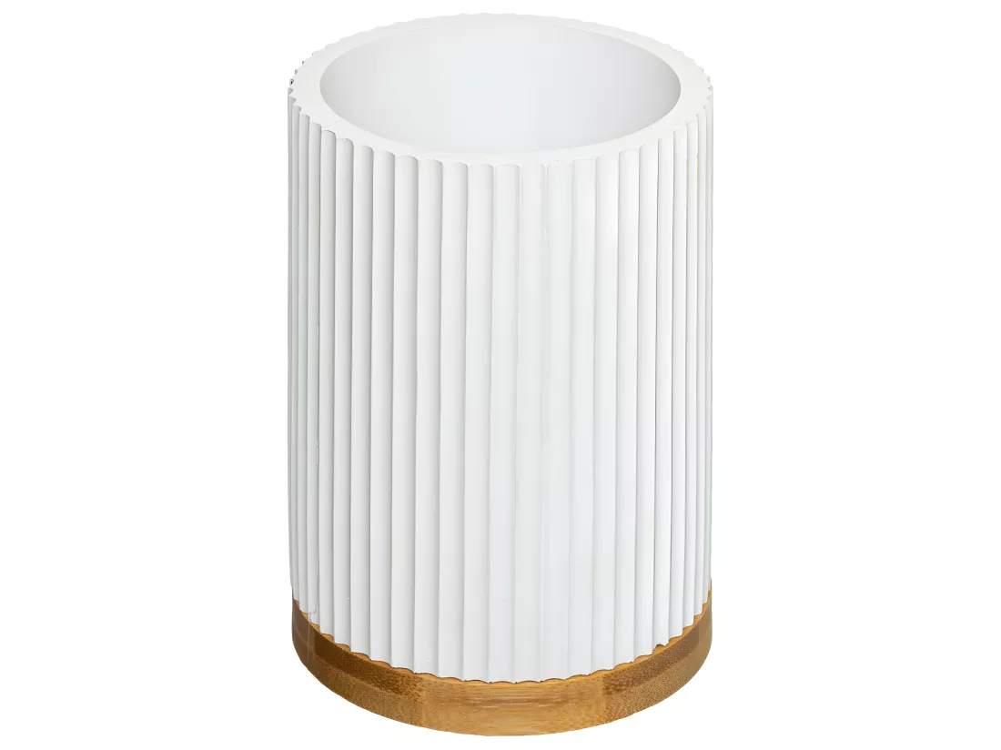 Brosse WC avec support en résine Blanc pure