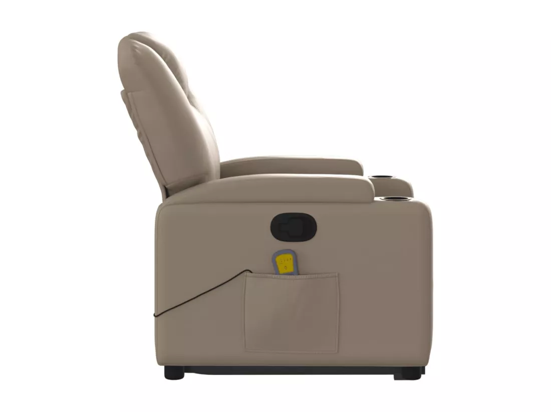 Fauteuil inclinable massant Cappuccino Similicuir