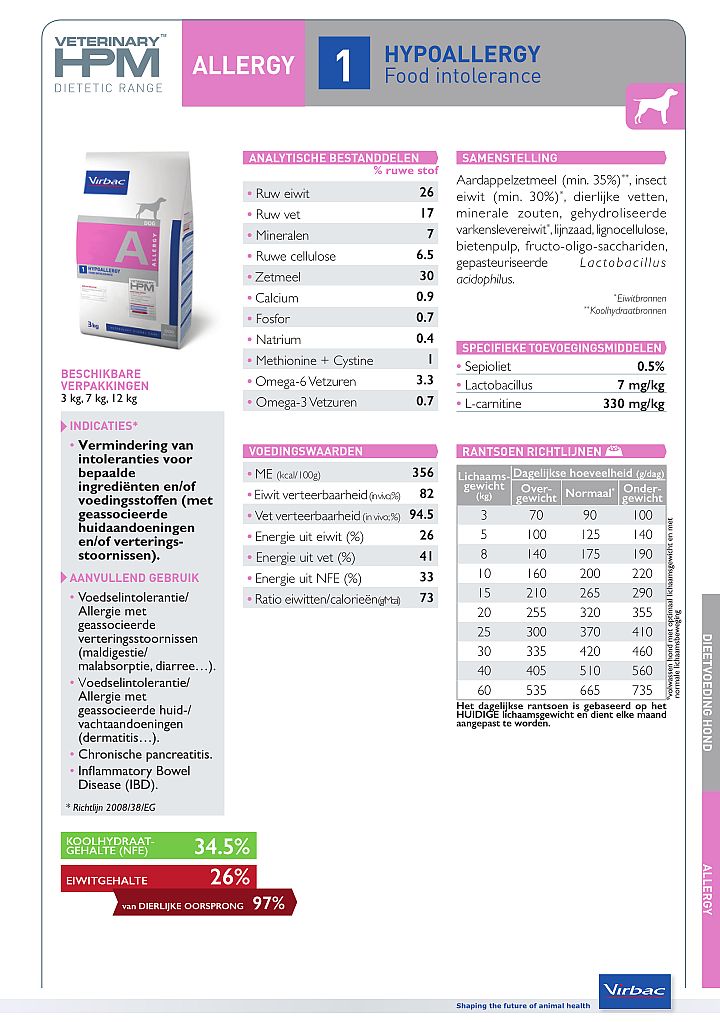 HPM Veterinary Hypoallergy 3 kg