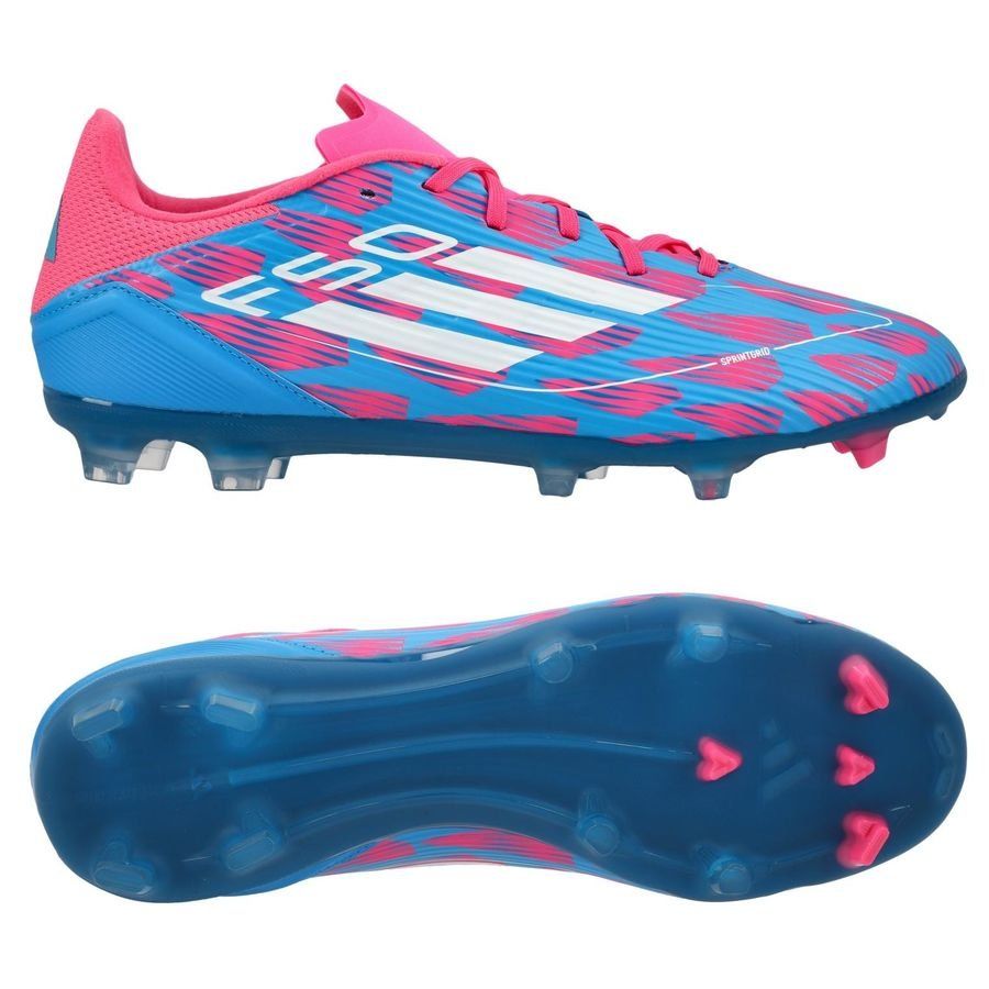 adidas F50 League FG/AG Reemergence - Bleu/Blanc/Rose