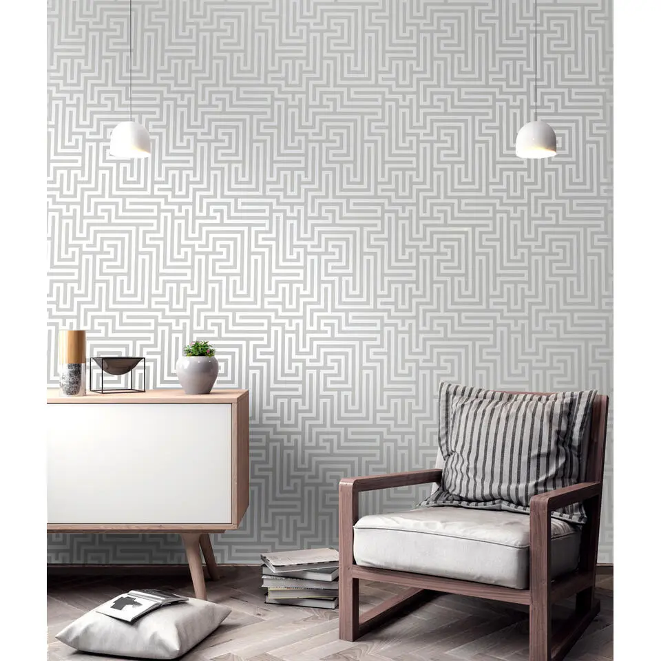 Dutch Wallcoverings - Indulgence Maze grey - 0,53x10,05m