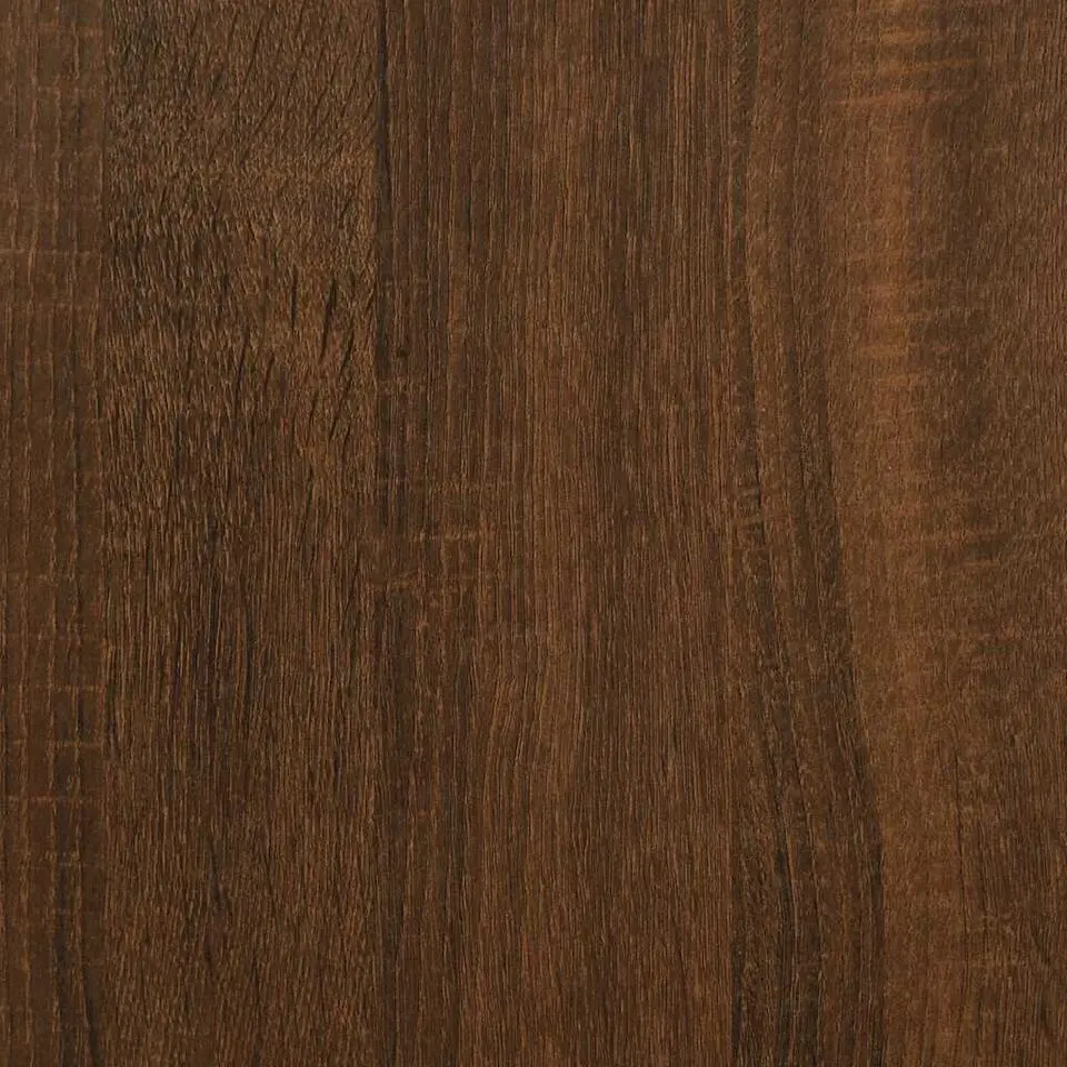 vidaXL Eettafel - Rechthoekige tafel - Bruin eiken - Bewerkt hout - 120x60x76 cm