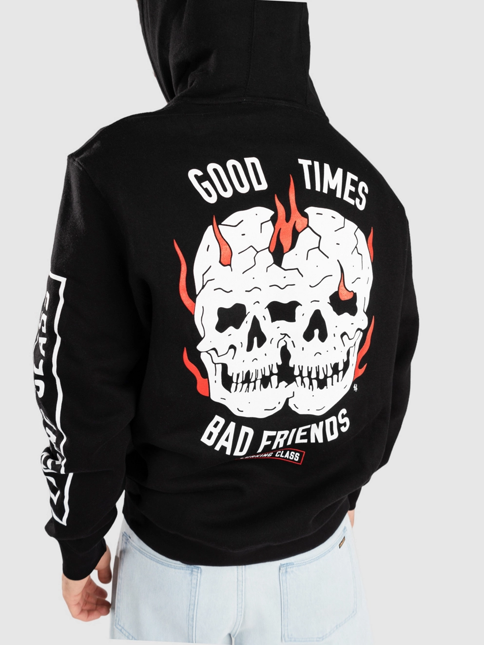 Lurking Class Bad Friends Skulls Hoodie black