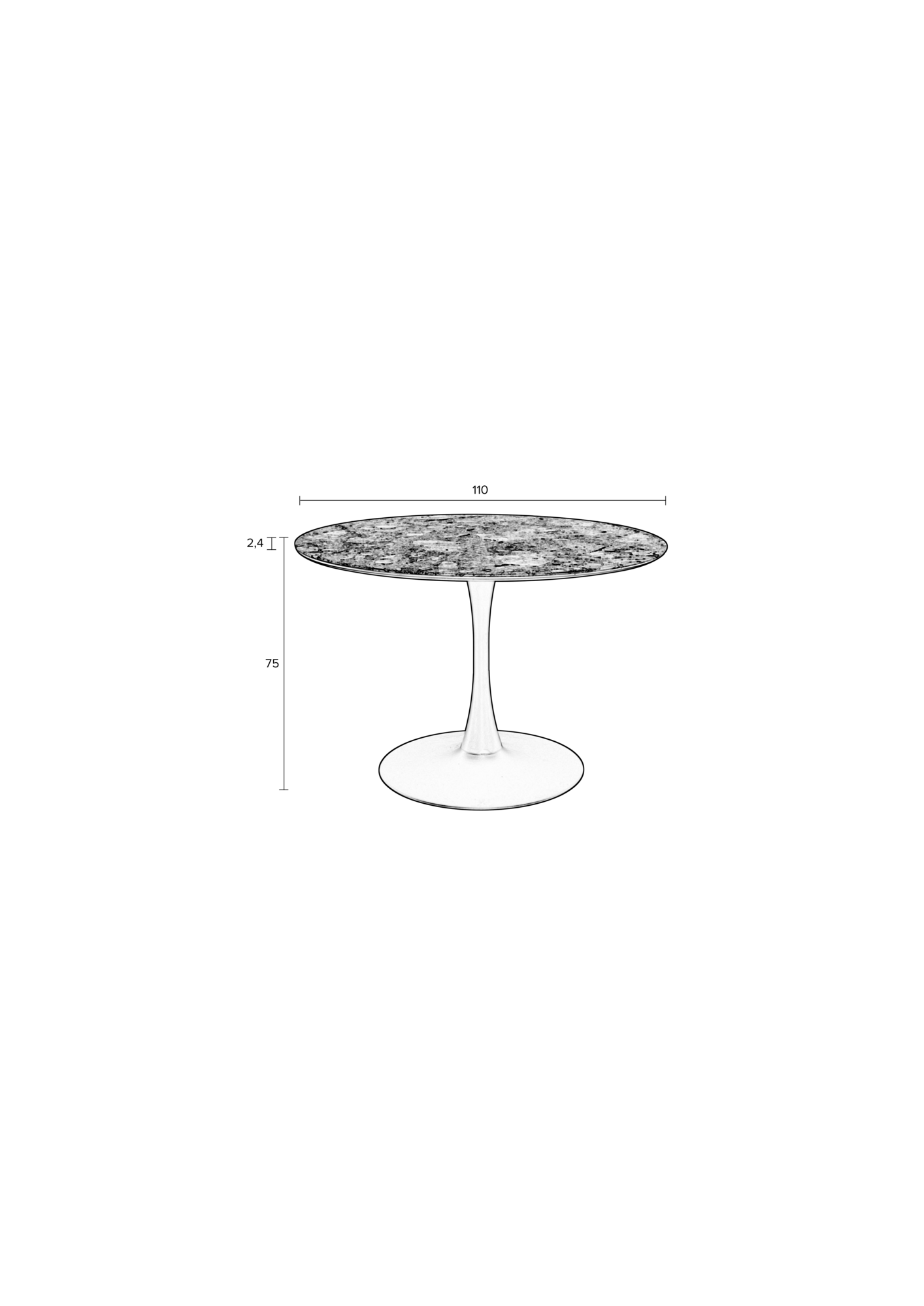 Eettafel MARU wit