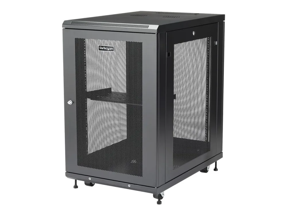 StarTech.com 18U Server Rack Cabinet, 4-Post Adjustable Depth (2