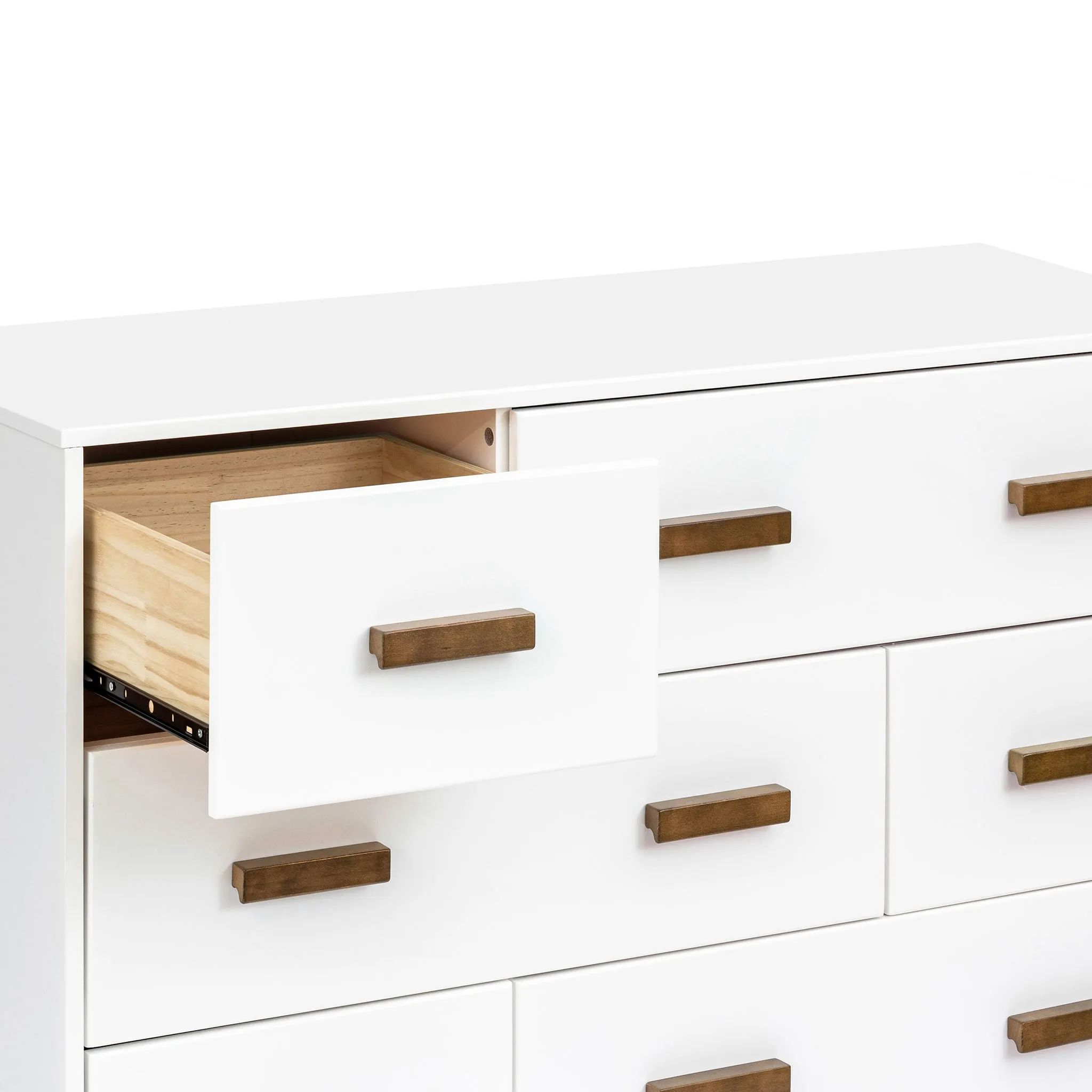 Babyletto Bureau 6 tiroirs Scoot - Blanc  Naturel Noisette