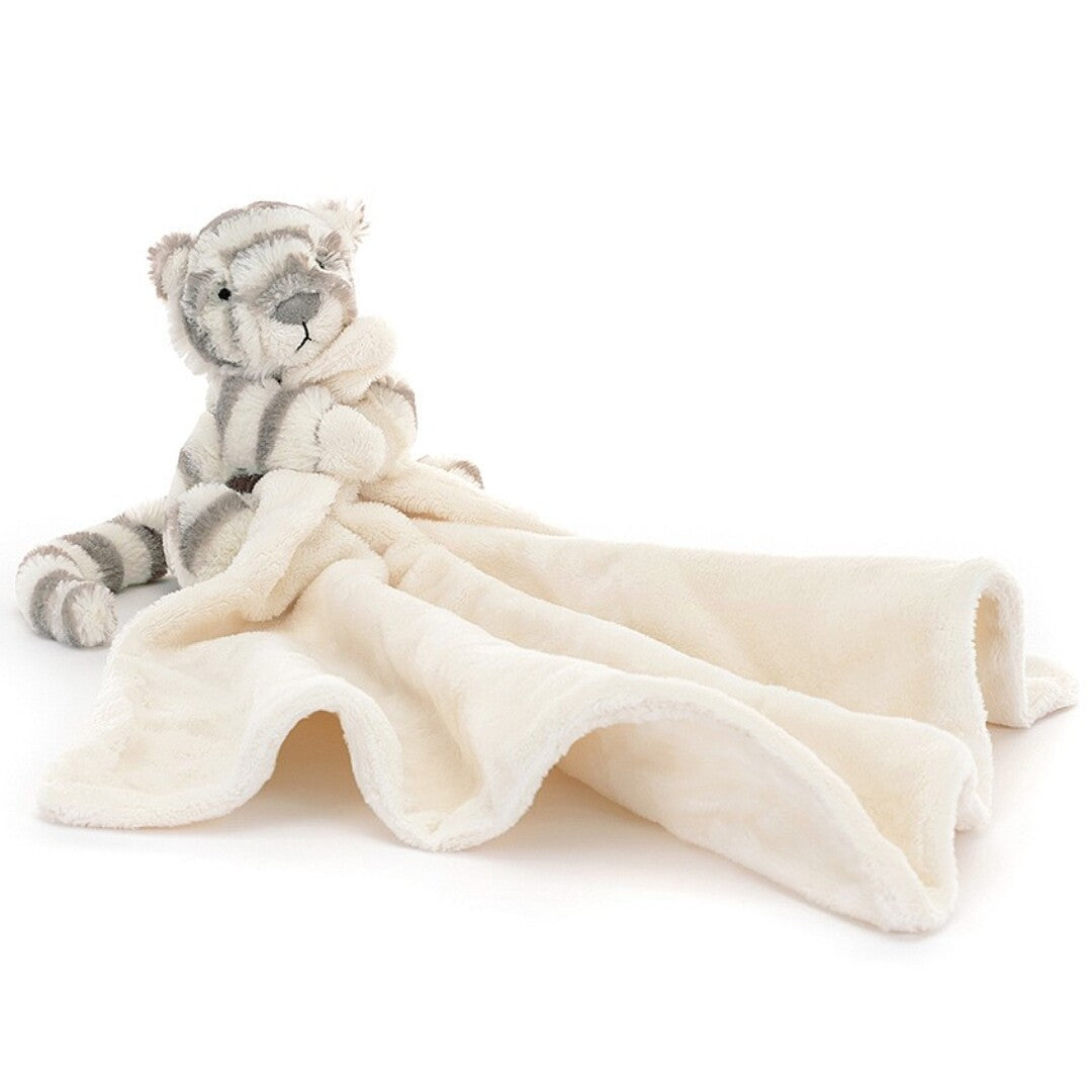 Jellycat knuffeldoek witte tijger - 34 cm