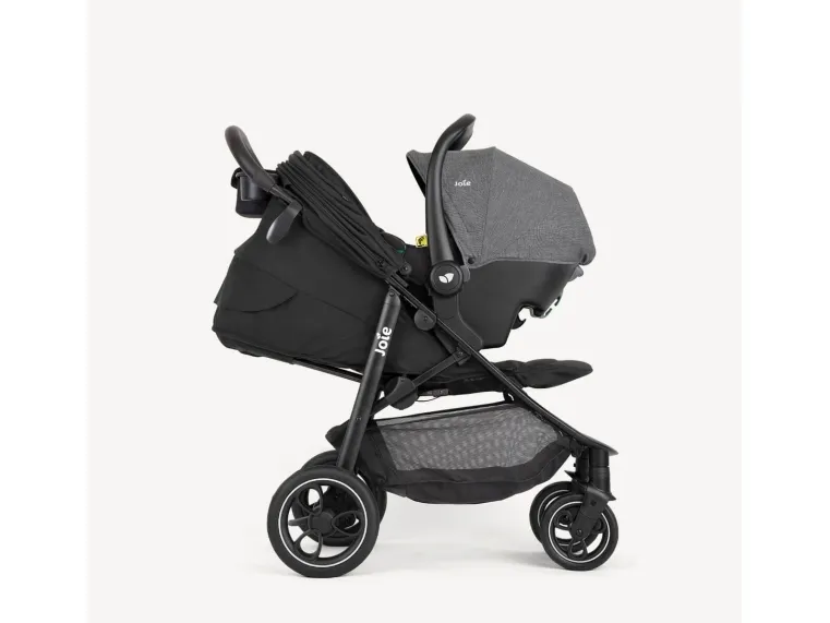Joie Litetrax Pro, Baldakin, Rejsesystem barnevogn, Ethvert køn, Solidt hjul, Sammenfoldelig, Sort