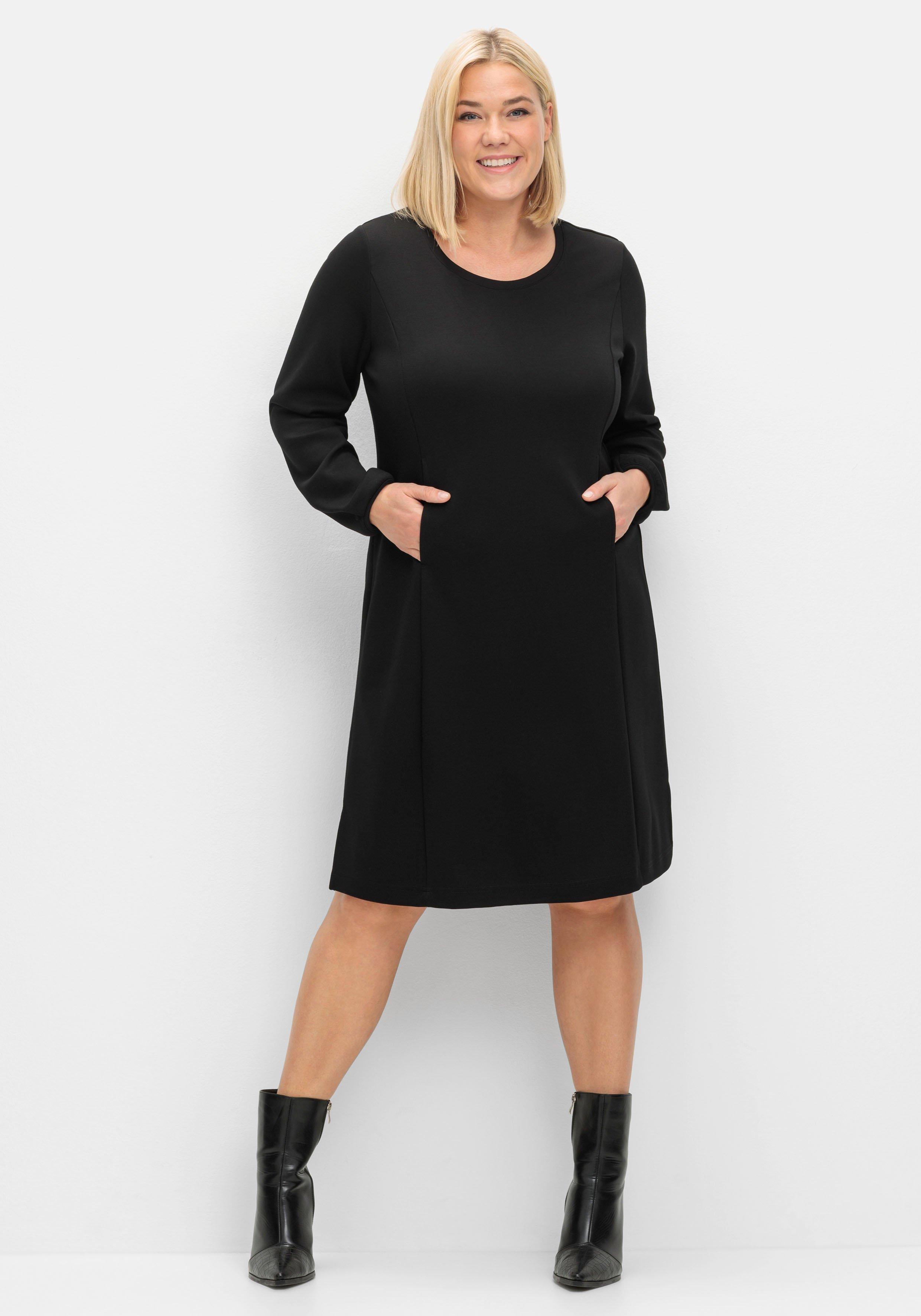 Shirtkleid in schwerer Qualität, mit Raffung hinten