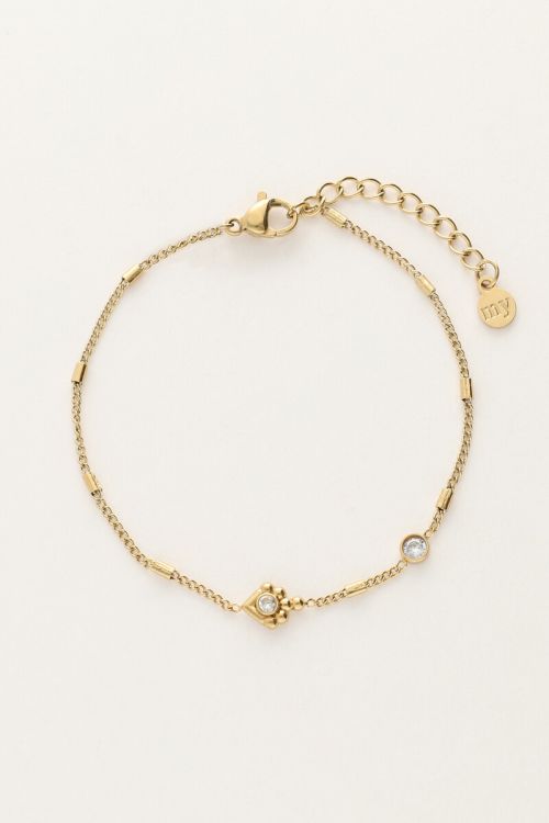 Minimalistische armband met tubes & strass