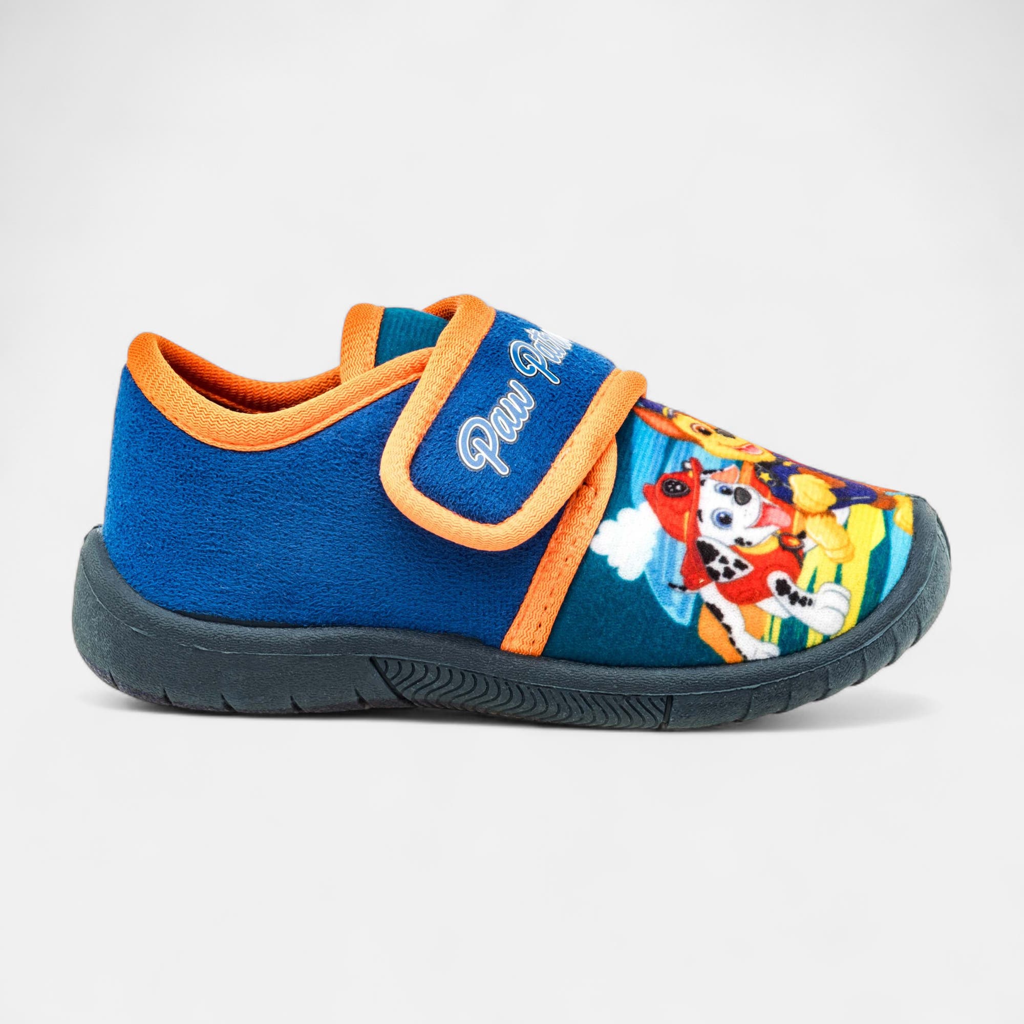 Pantoufles attaches velcros Garçon bleu
