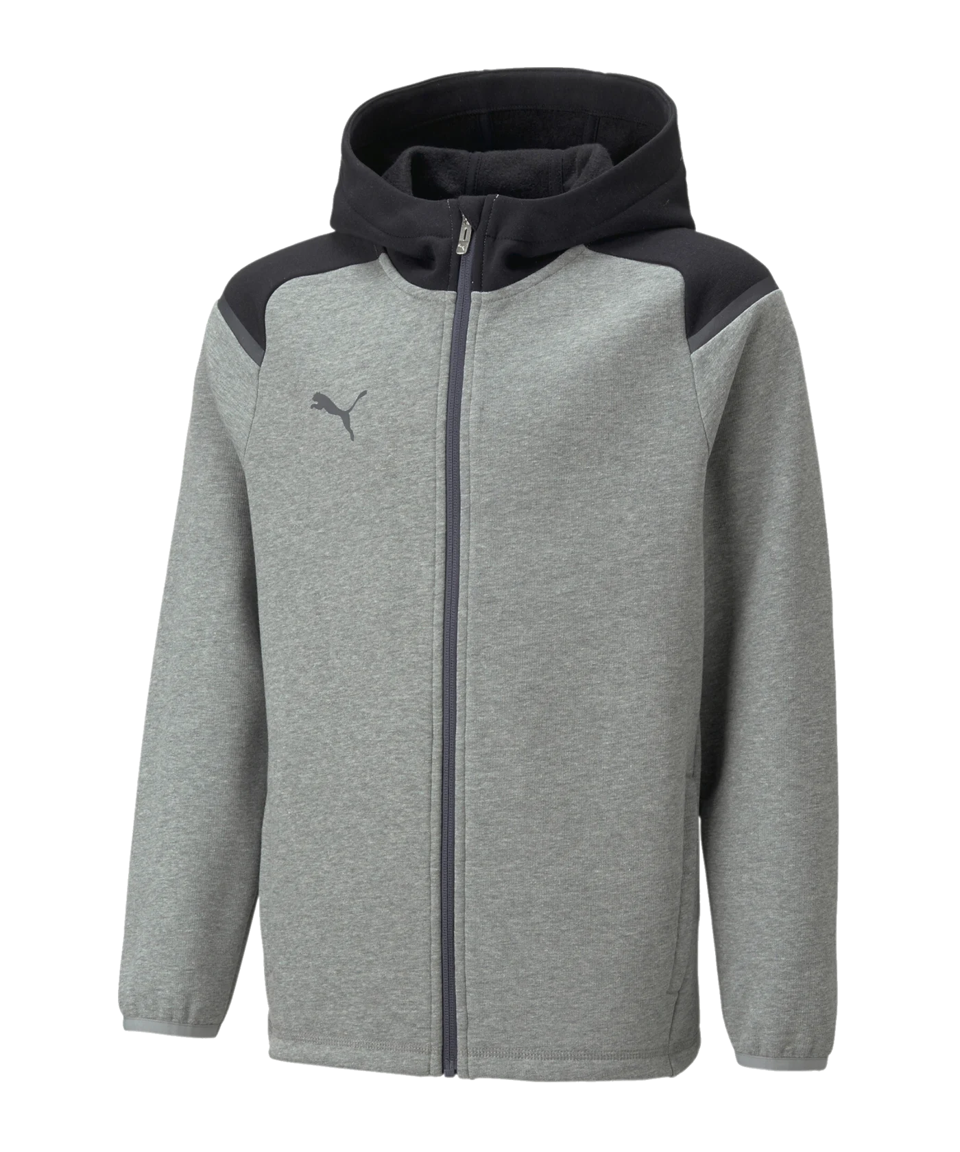 PUMA teamCUP Casuals Kapuzenjacke Kids Grau F13