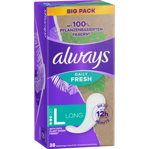 Daily Fresh Slipeinlagen Pflanzenbasiert Long BigPack