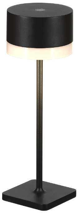 Surya Akku Tischleuchte mit Ladestation Home Deko Nachttisch Lampe Beleuchtung IP54 (97.905-121) - Schwarz