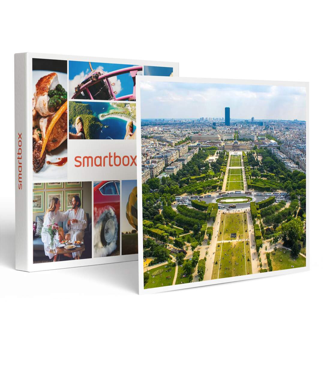 Accès au sommet de la tour Eiffel avec billet coupe-file et audio-guide pour 2 adultes et 1 enfant - SMARTBOX - Coffret Cadeau Sport & Aventure