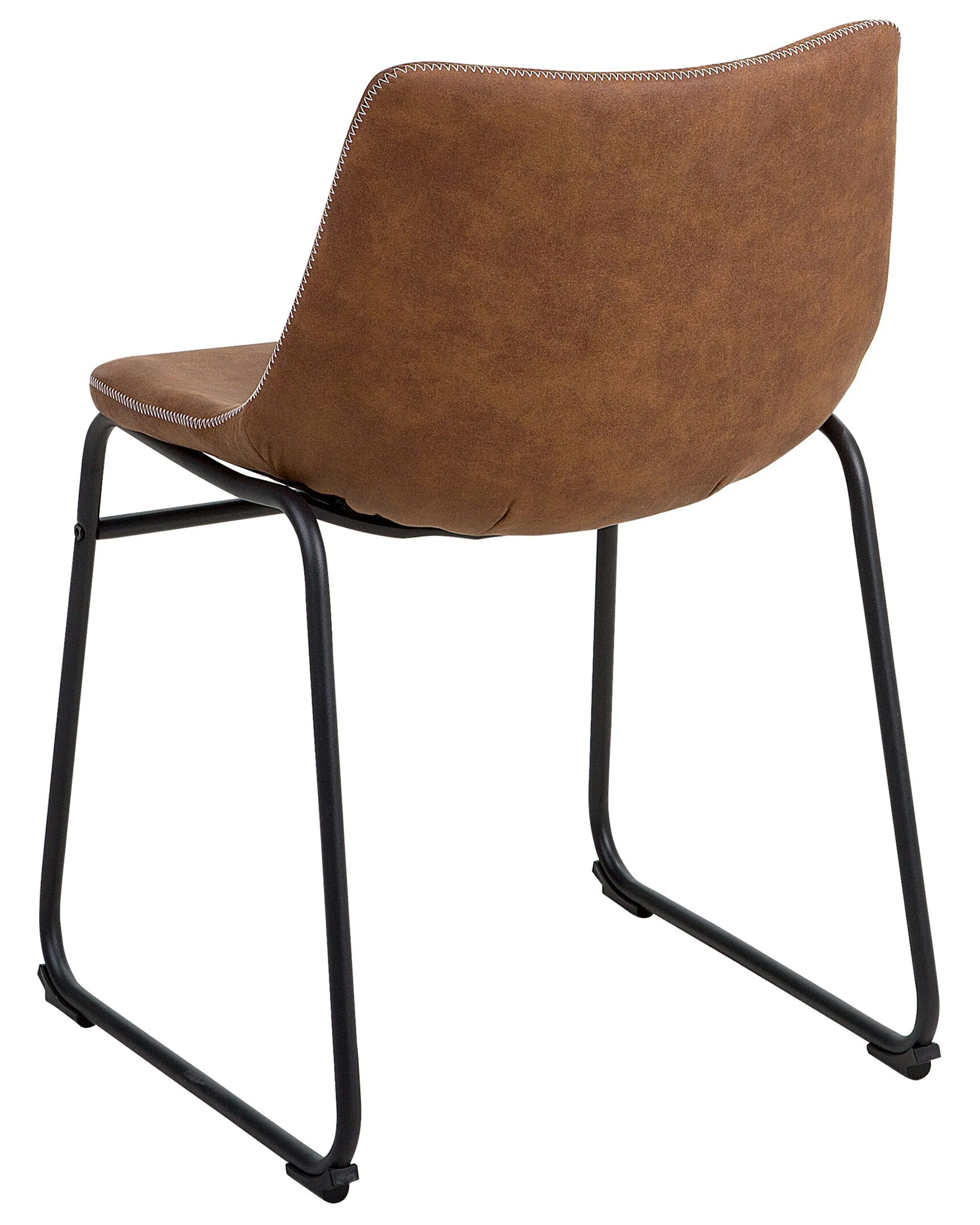 Set van 2 eetkamerstoelen BATAVIA Stof Goudbruin