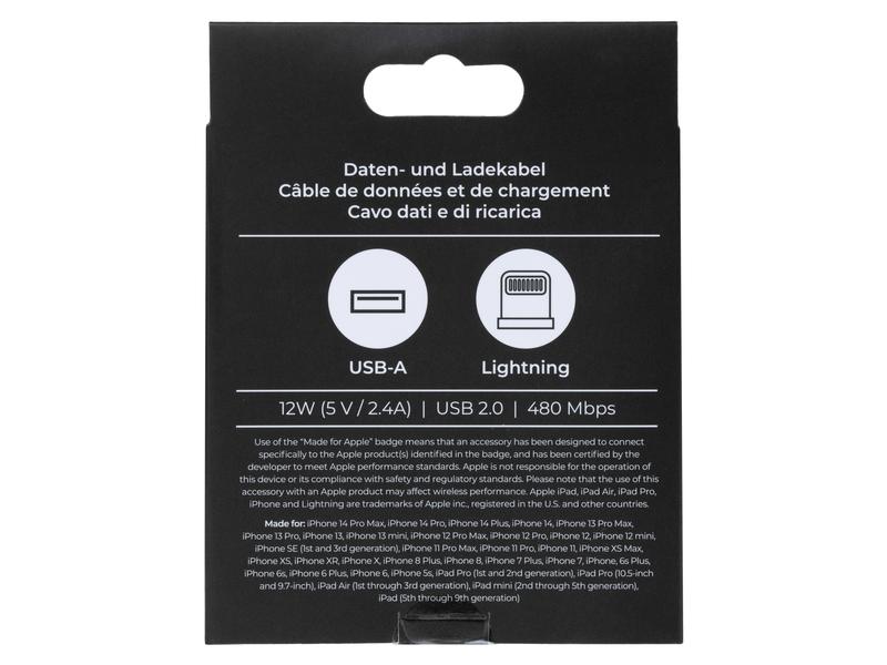 onit USB 2.0-Kabel MFi USB A - Lightning 0.5 m, Weiss Verbindungskabel für iPhone, iPad und iPod