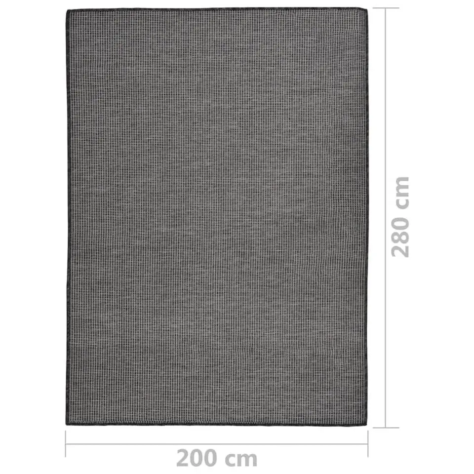 vidaXL - Buitenkleed - Grijs - Kunststof - 200 x 280 cm