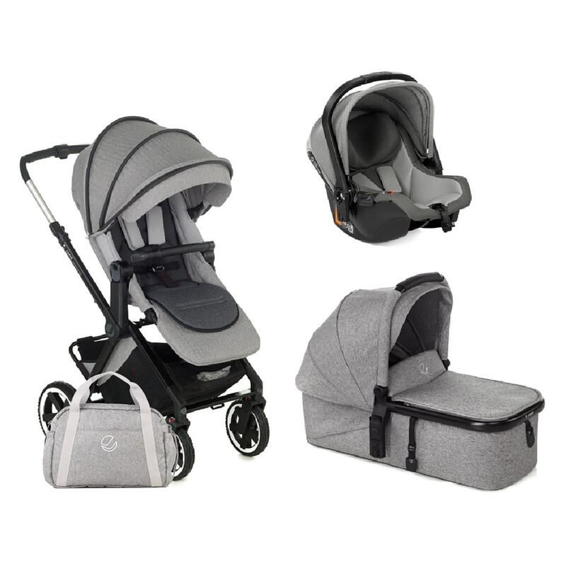 Poussette TRIO CROSSLIGHT Pro + Micro Pro 2 + Koos I-size R1 Dim Grey - JANE - Ecru
