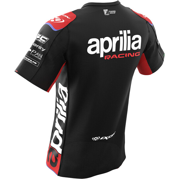 Ixon - T-shirt enfant Aprilia Kid 22 Noir / Rouge fluo