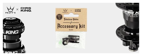 Accessoires de Valve Tubeless Peaty's x Chris King (MK2) Noir