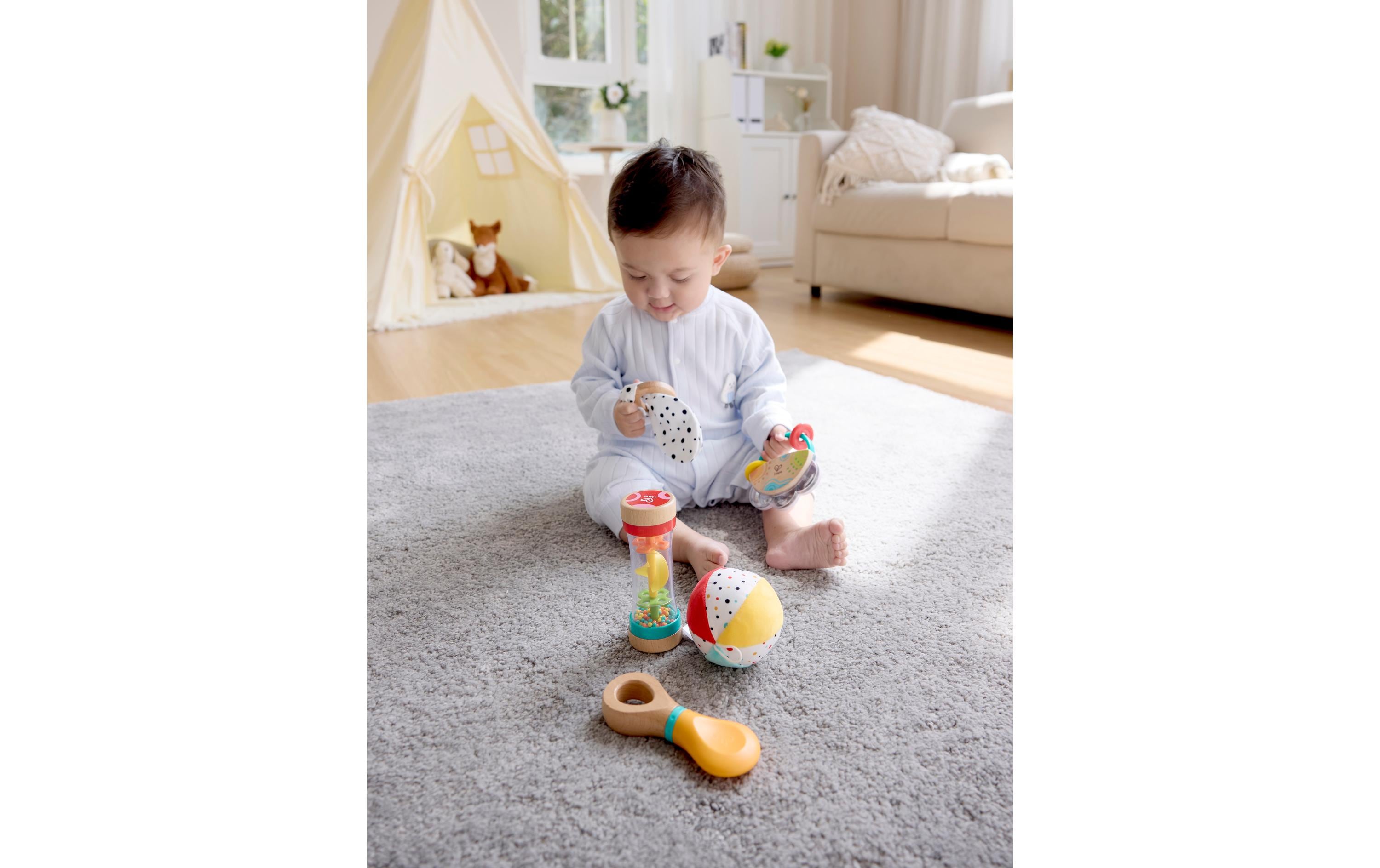 Musikspielzeug 5-in-1-Baby-Sensorik-Set 5-tlgSpielzeugset fördert die sensorische Entwicklung