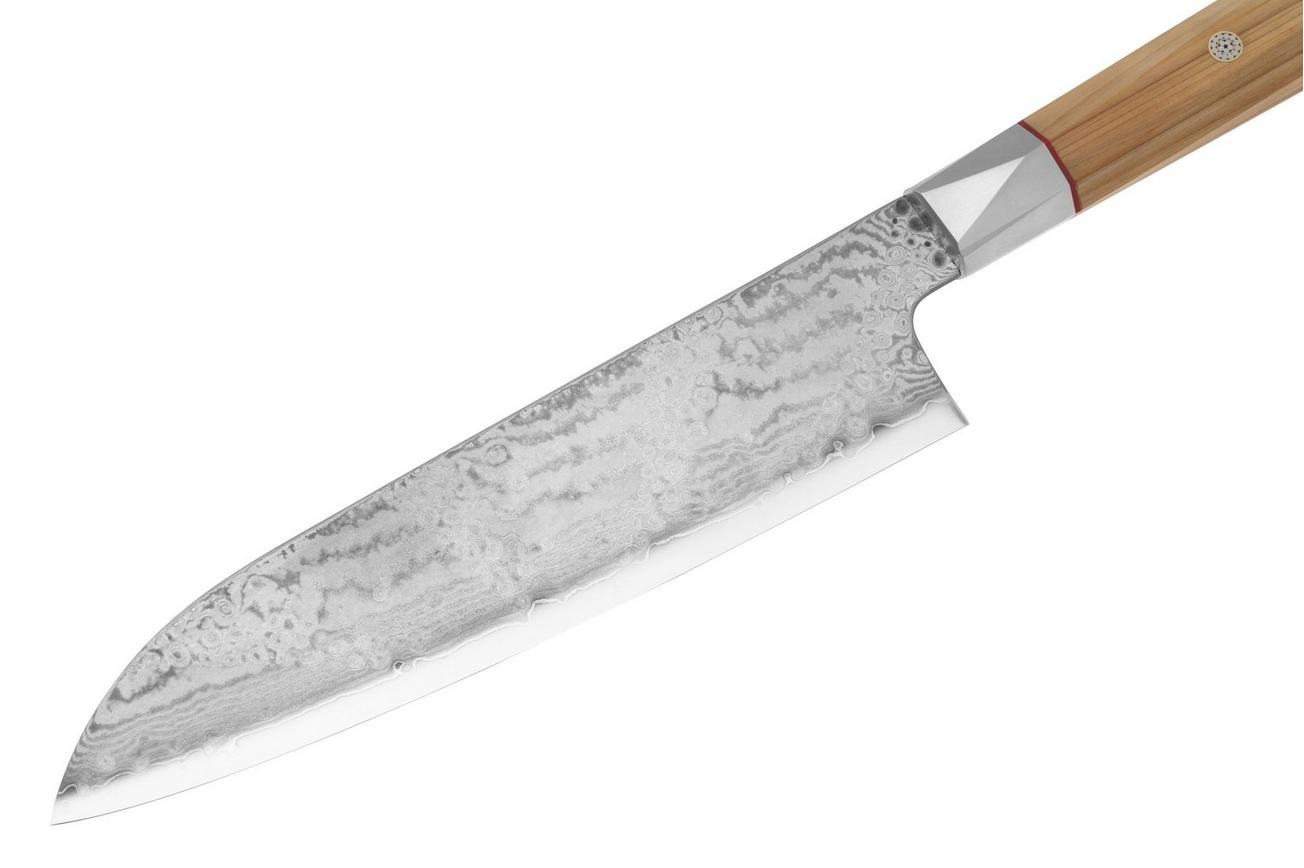 Mcusta Zanmai Santoku ZBX2-3003DS, 33-Layer Damascus/VG10, Hinoki Handle, Knivesandtools Exclusive, santoku, 18 cm