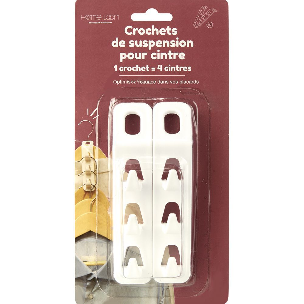Crochet de suspension pour cintre