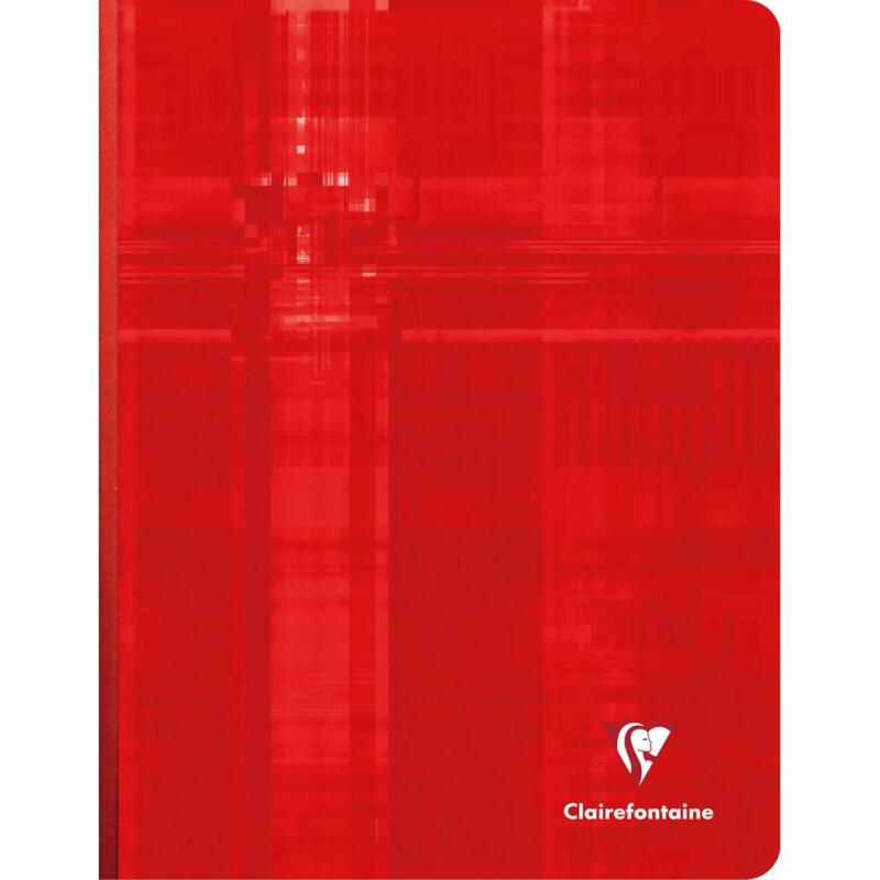 Cahier brochure dos toilé 17 x 22 cm 96 feuilles unies couleur aléatoire