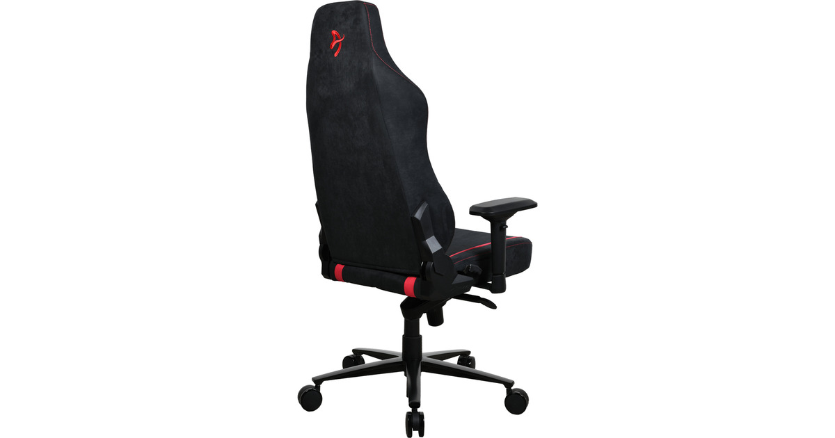ArozziVernazza Supersoft Fabric - Black/Red gamestoel  (Zwart/rood)