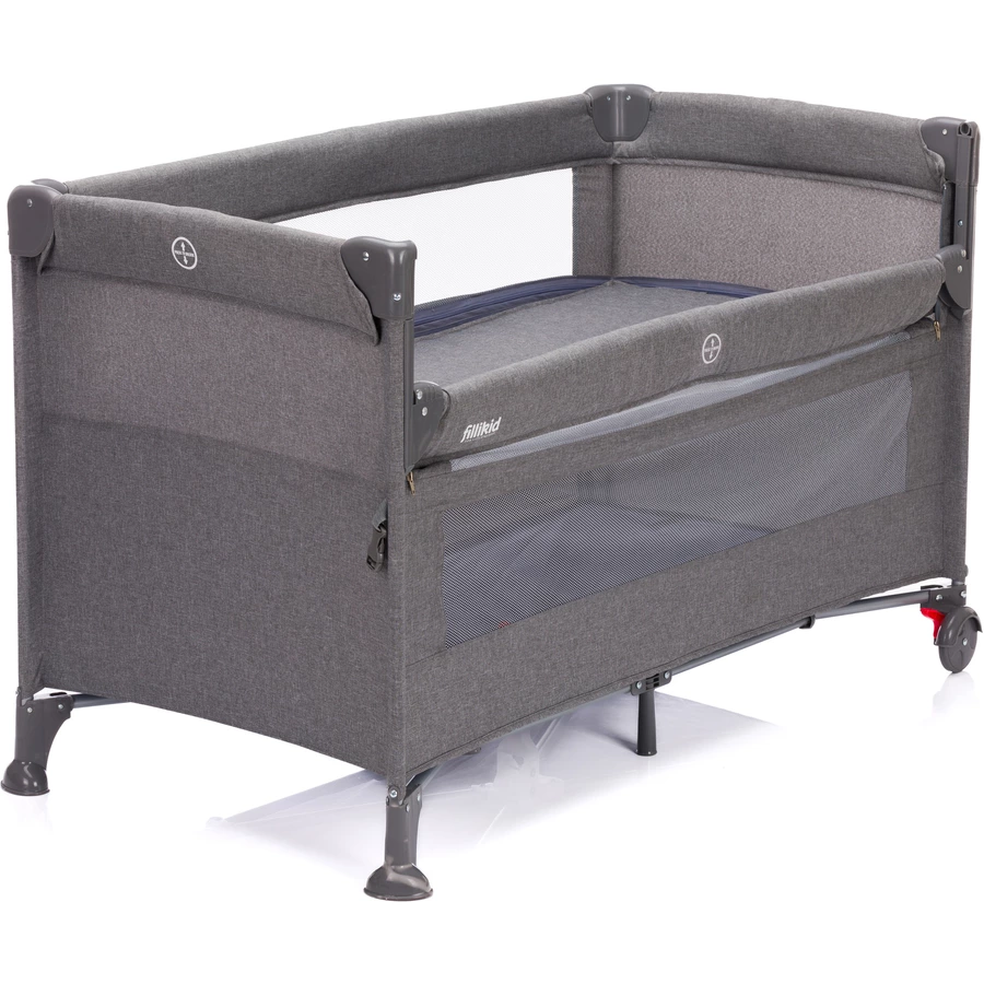fillikid Reisebeistellbett grau melange
