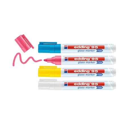 edding 95 Glasboardmarker Hell 4er-Set