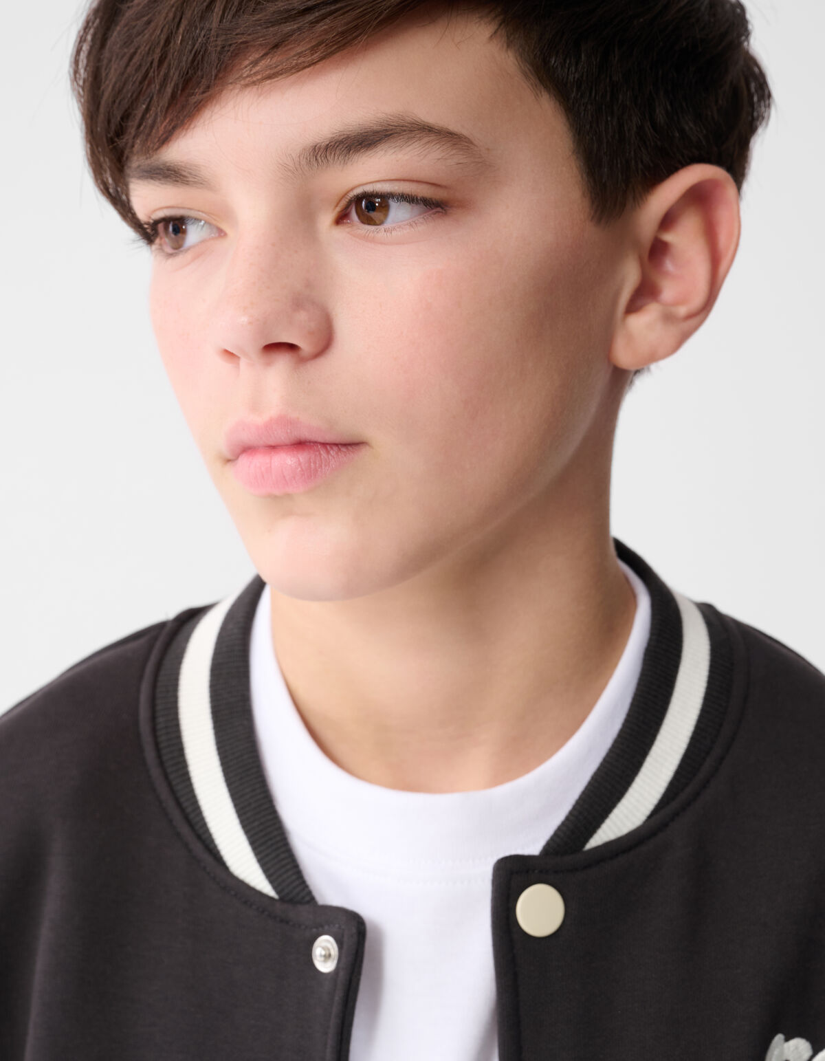 Varsity Bomber Jack Donkergrijs