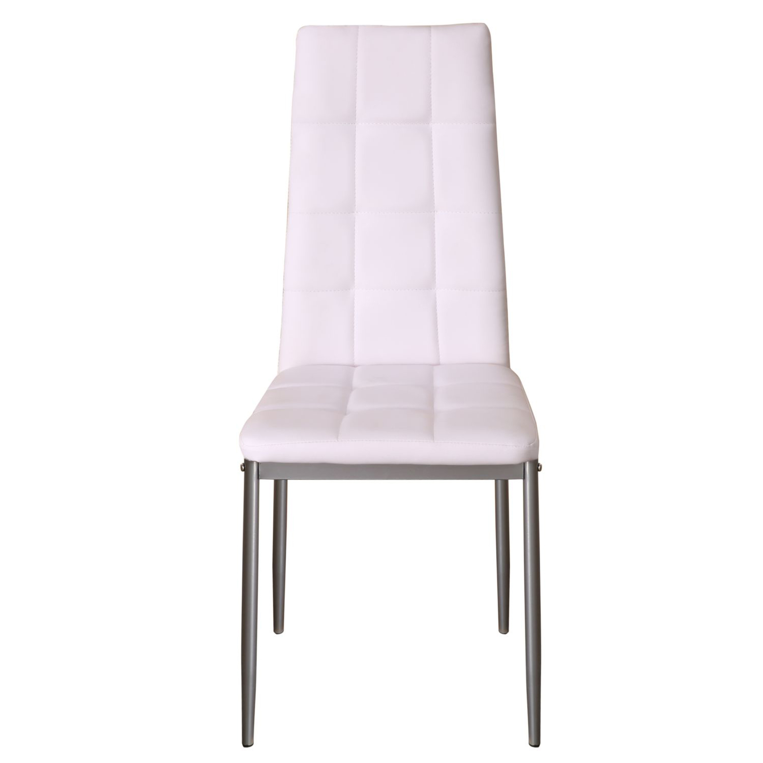 Esszimmerstuhl Leder MARC 4er Set weiss