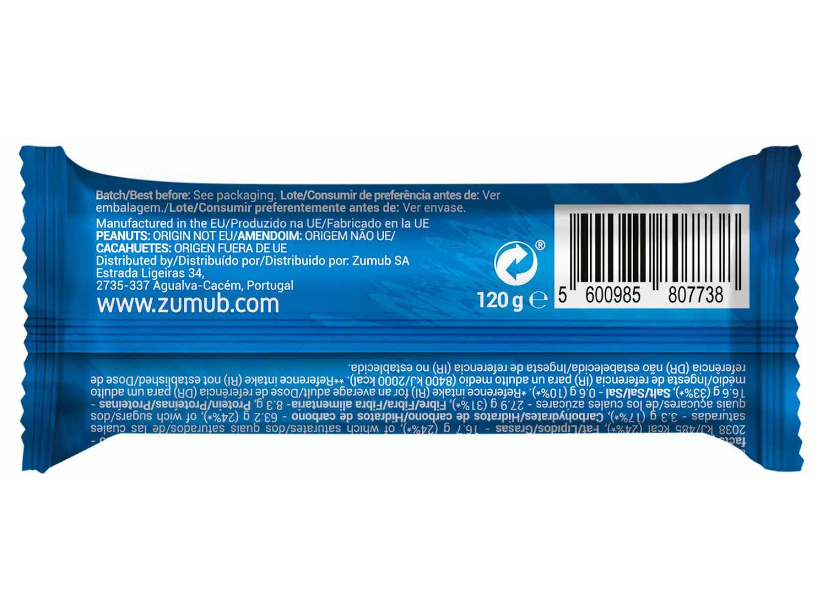 BARRAS ZUMUB AMENDOIM SALGADO 120G