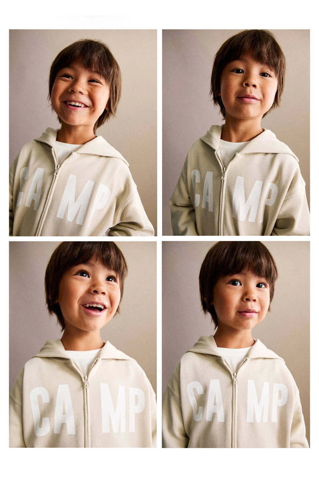 Mango Kids sweatvest beige