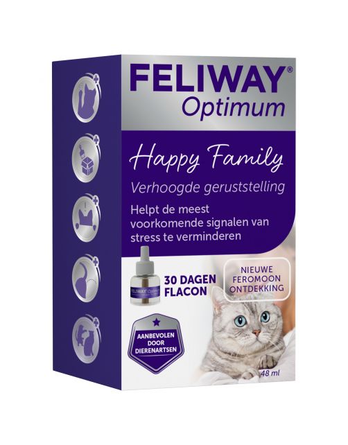 Feliway Optimum Navulling - Anti stressmiddel - 48 ml Kat