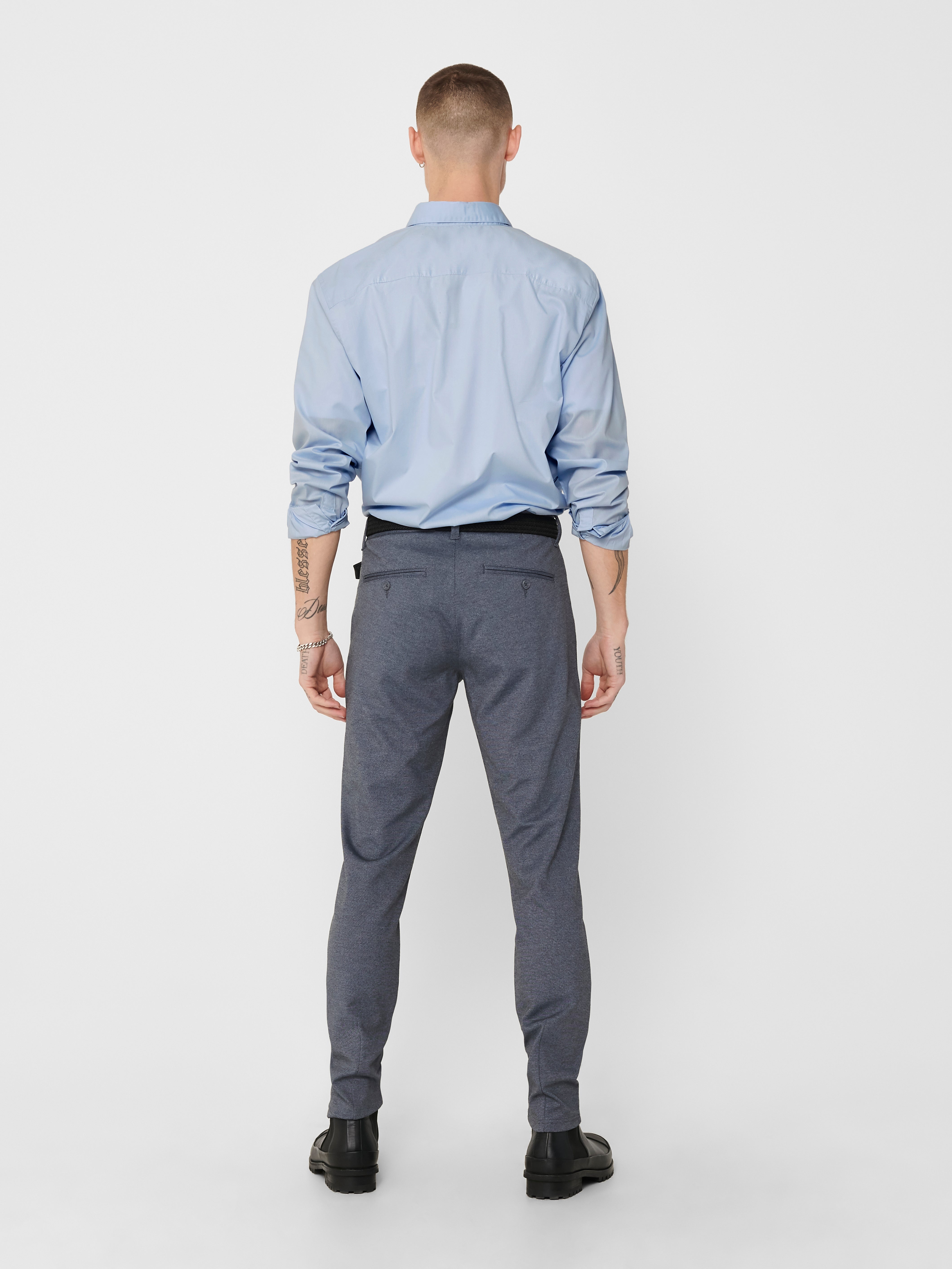 ONSSANE Popelin Hemd Cashmere Blue
